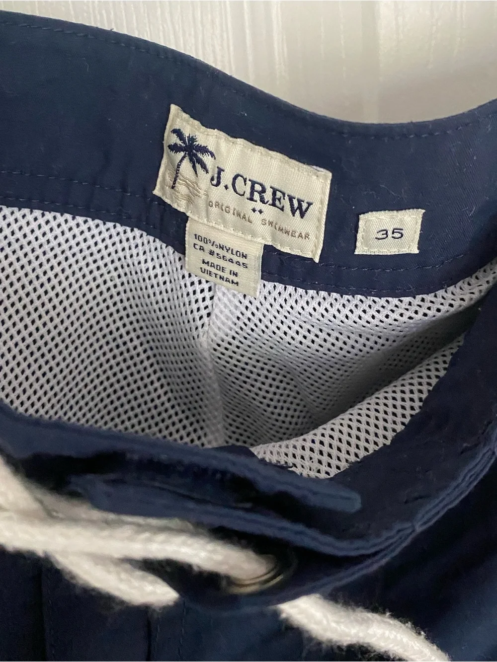 J.Crew Men's Navy Drawstring Swim Trunks
